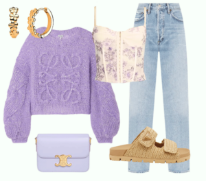 Spring Outfit Inspo Purple Sweater Outfit