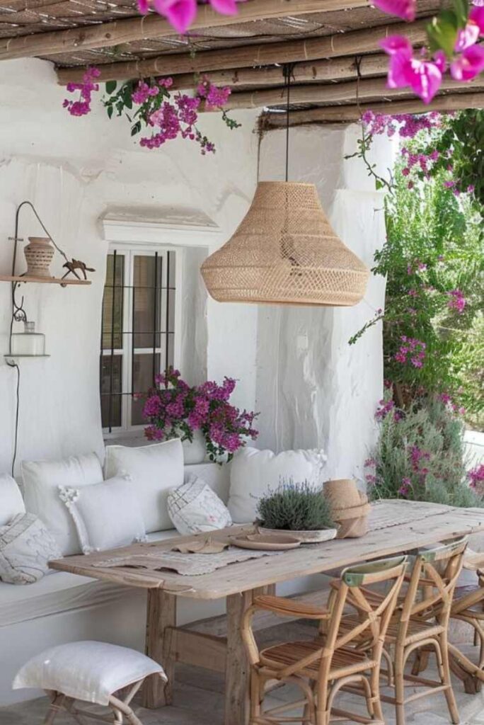 boho backyard seating