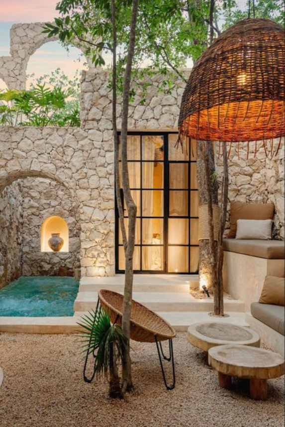 bohemian backyard lighting ideas