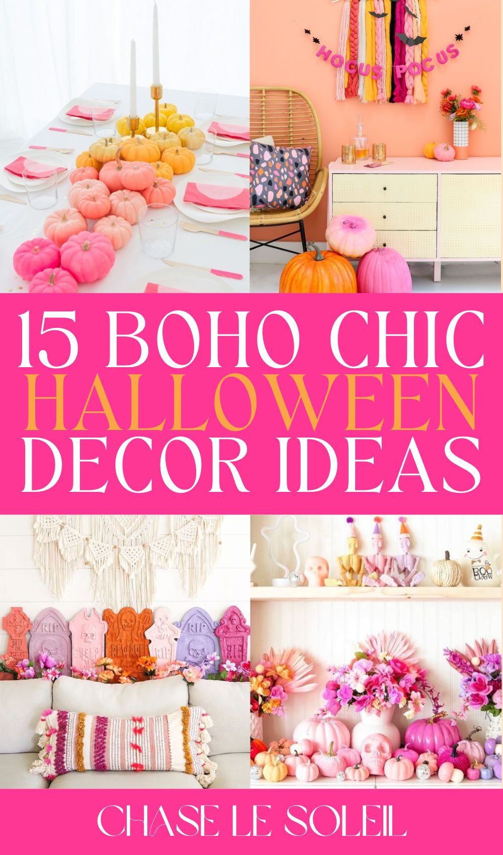 Boho Halloween Decor Chic Pink Ideas