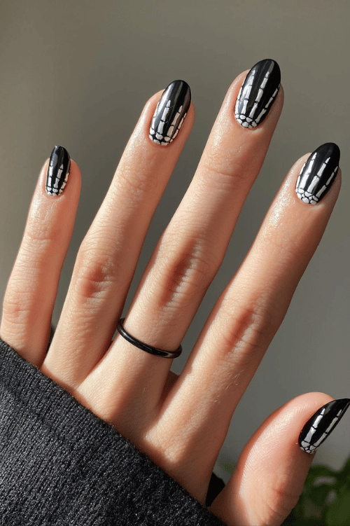 Skeleton Nails Halloween Nail Designs Halloween Manicure Ideas