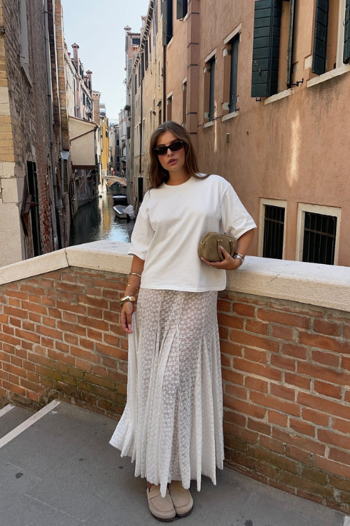 clog outfit ideas how to wear clogs with a skirt