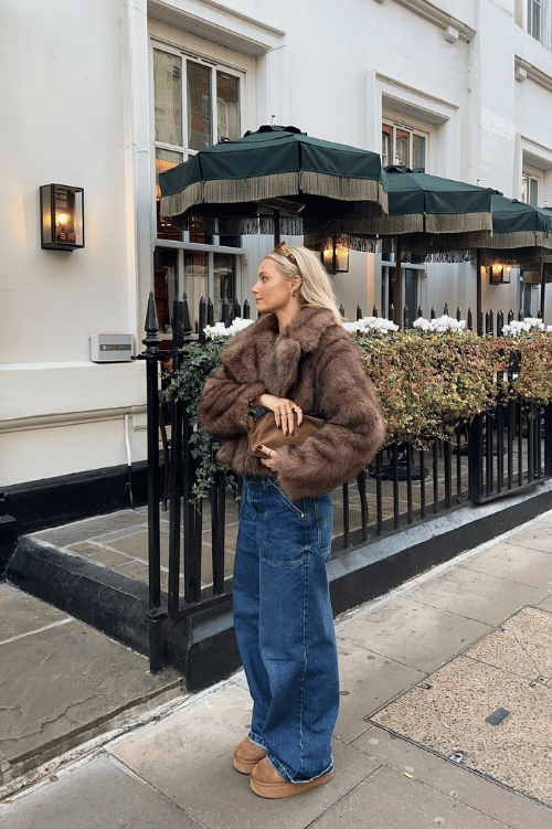 winter fur jacket outfits