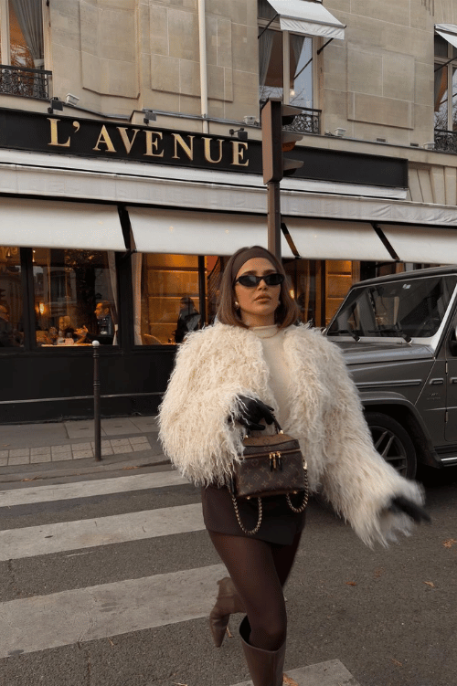 winter fur jacket outfits