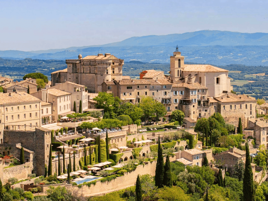Hilltop views in Gordes, one of the best places to visit in the South of France for picturesque villages