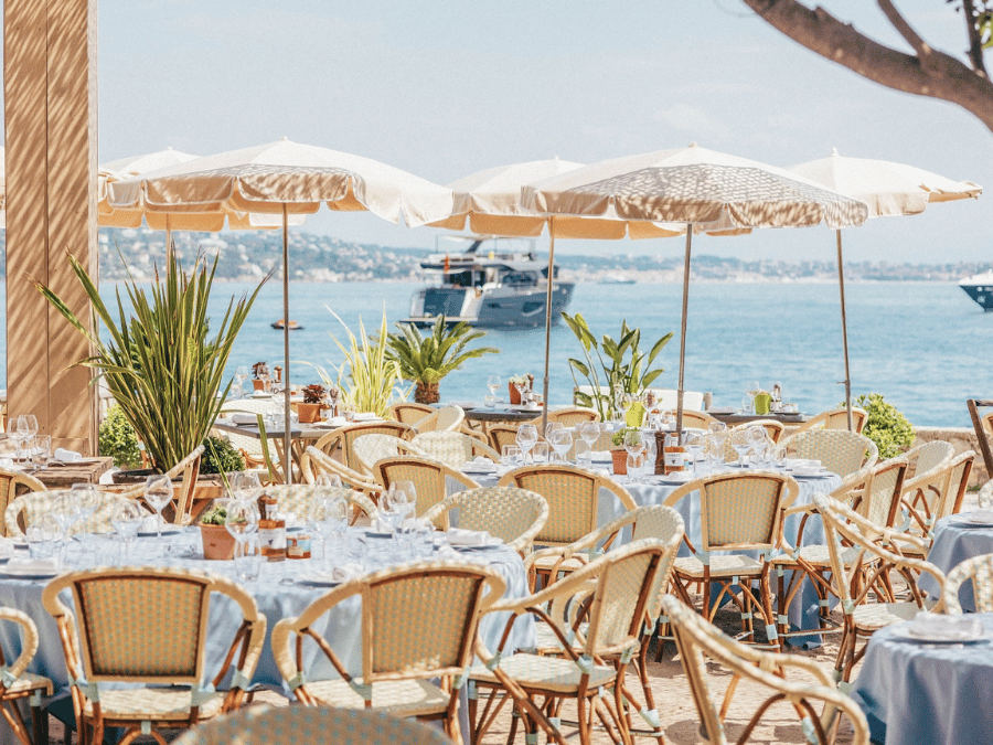 La Croisette and beach clubs in Cannes, one of the best places to visit in the South of France for glamour