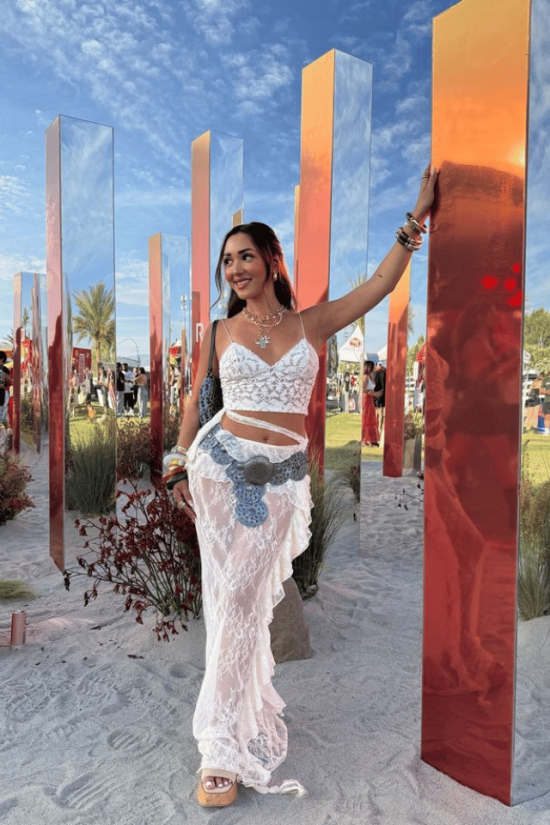 9 Country Concert Outfit Ideas woman in Country Concert Outfit Ideas lace two piece set